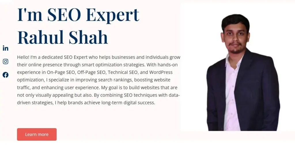 Rahul Shah Home Page SEO Expert in Nepal